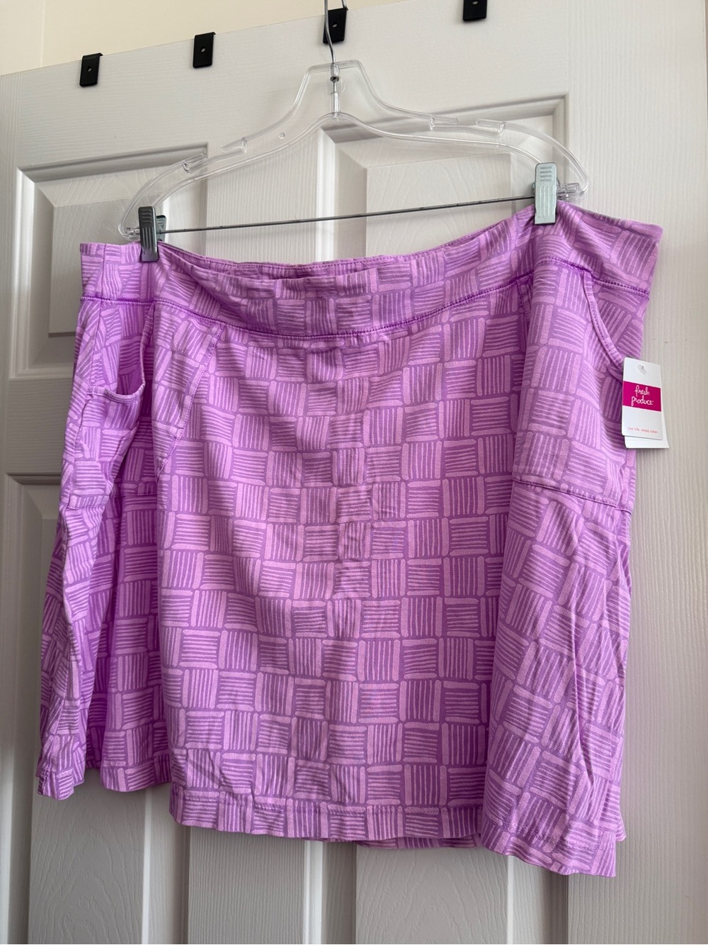 Fresh Produce Purple Geometric Patterned Skort Plus Sized 3X NWT